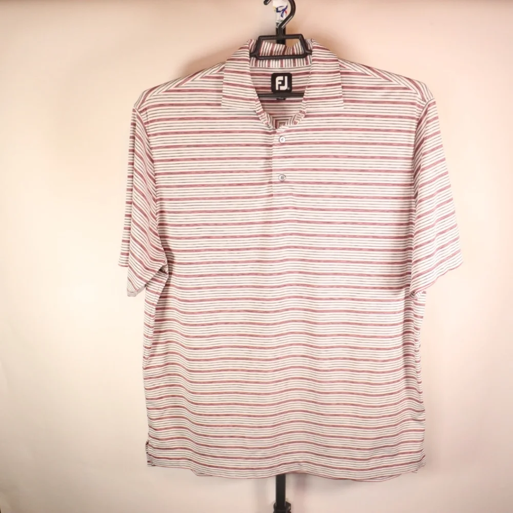 Footjoy Golf Striped Polo Shirt Size XL Mens